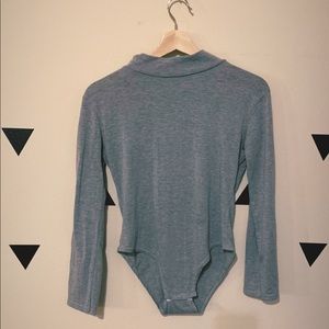 Gray Long Sleeve Bodysuit